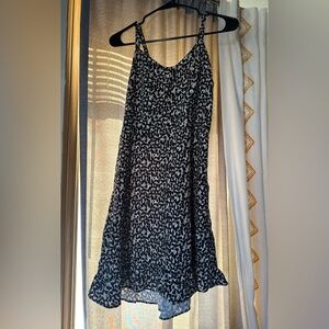 Old Navy Black and White Mini Slip Dress